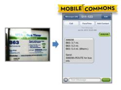 MTA Bus Time, B63 flow powered by Mobile Commons
